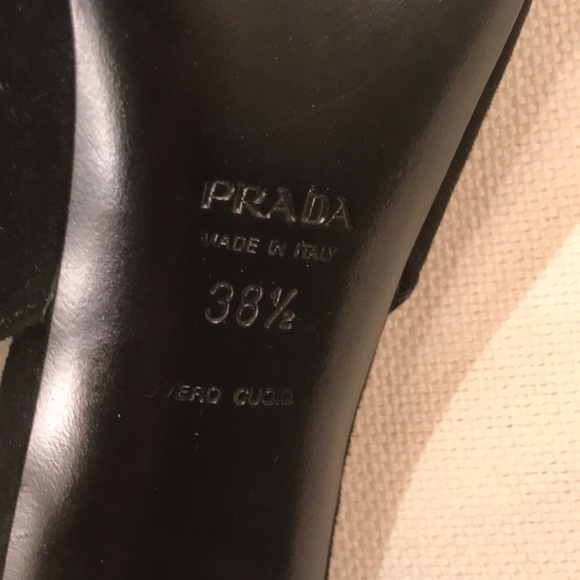 Prada black suede high heels Size 38 1/2 (8 1/2) - Picture 3 of 3